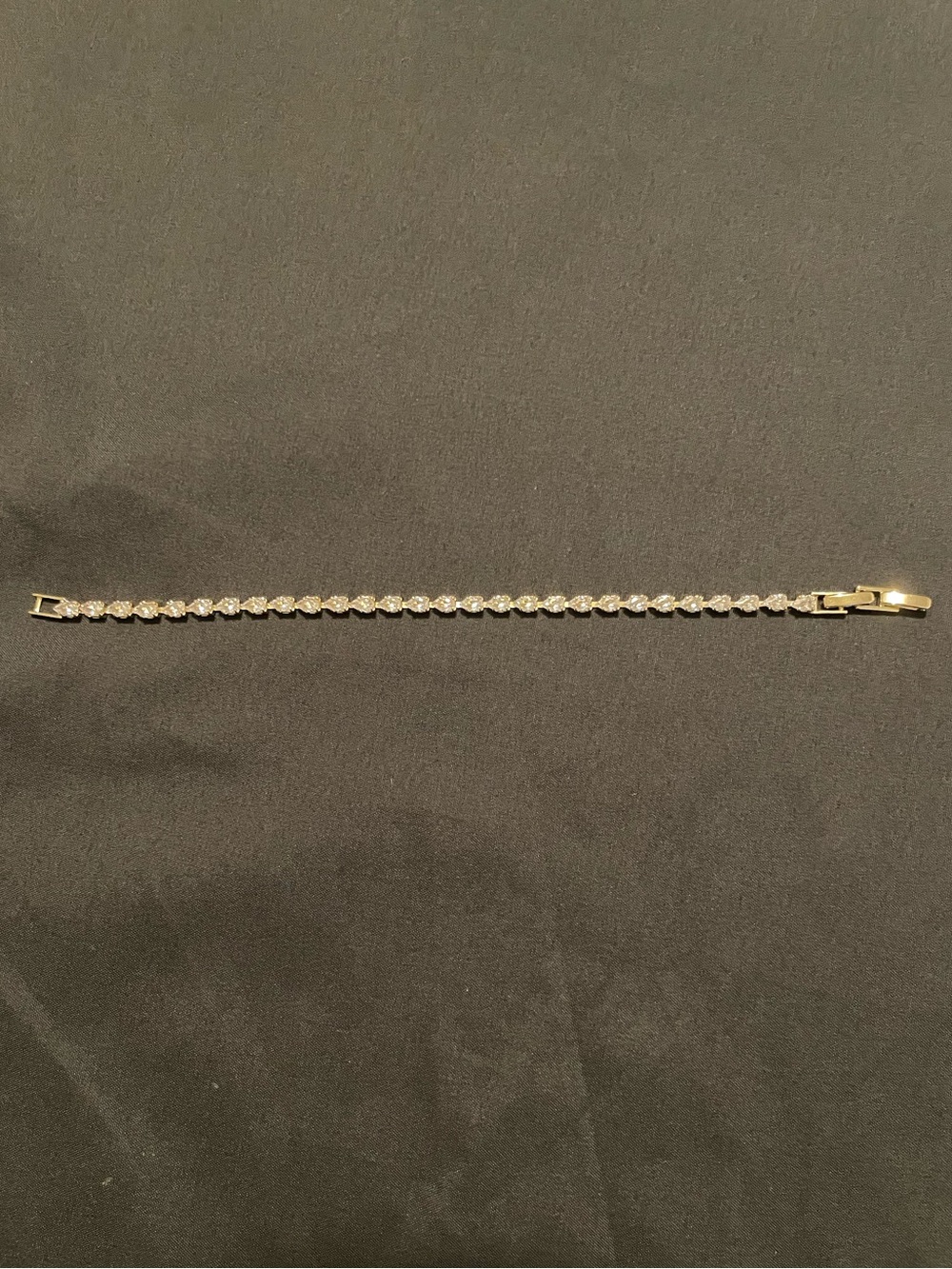 New - 14k gold finish tennis bracelet